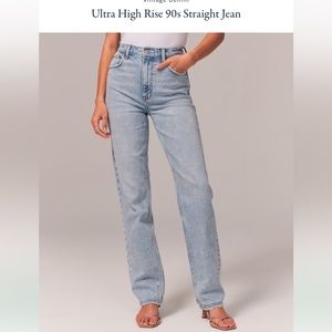 Abercrombie 90s high rise straight jeans - short